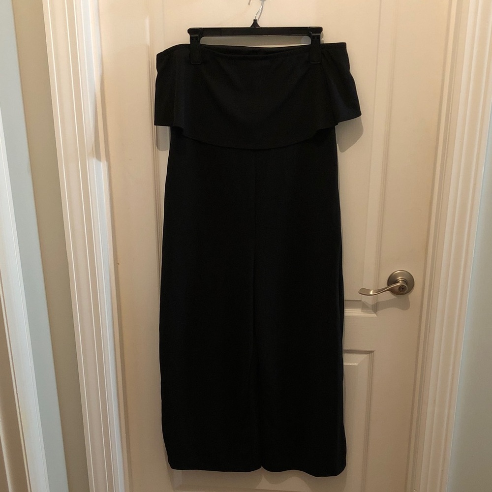 Charlotte Russe Black Strapless Jumpsuit